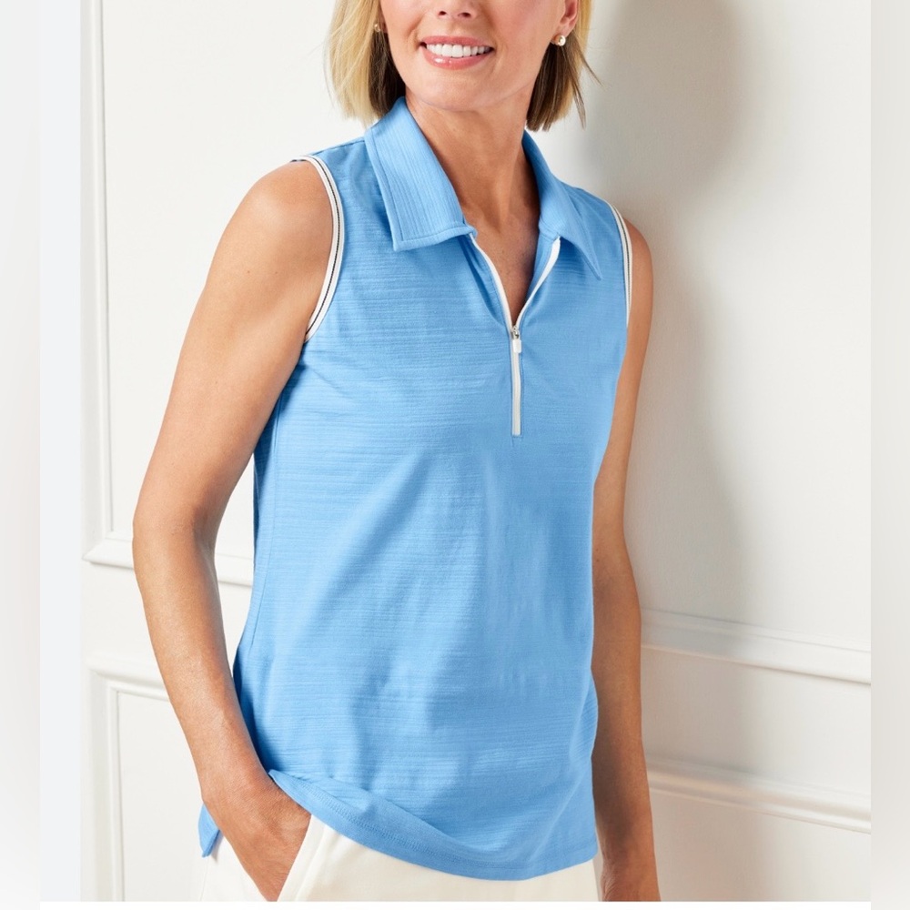 Talbots Sleeveless Polo Shirt size L